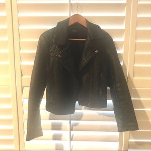 Topshop faux leather moto jacket